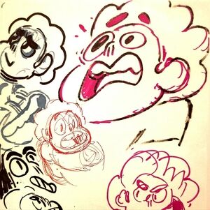 SU "Colorful" ORIGINAL Marker Drawing W/CoA